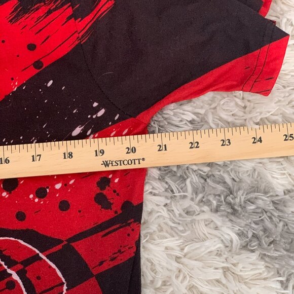 Marvel Deadpool All Over Print AOP Men's Large Red Comic MCU - Picture 4 of 5